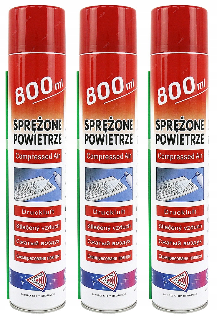 Stlačený vzduch Microchip 3x800 ml